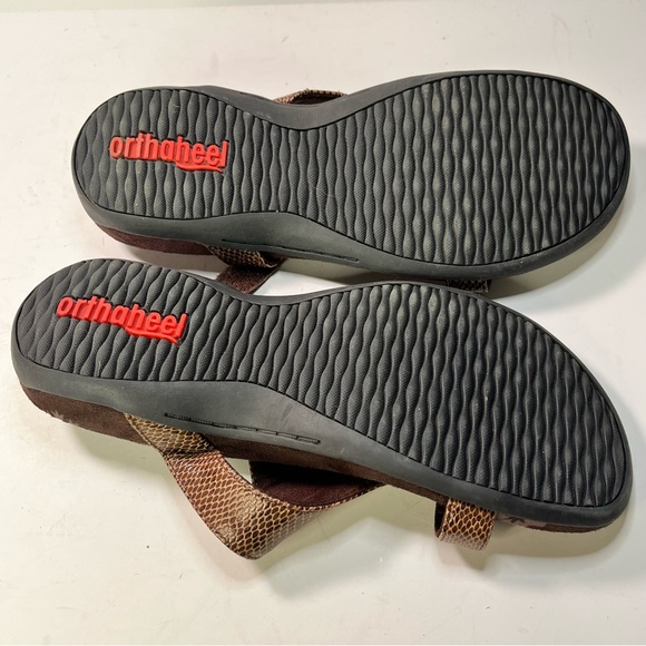 Orthaheel by Vionic Molly Orthotic Slide  Faux Snake Print - Picture 4 of 7